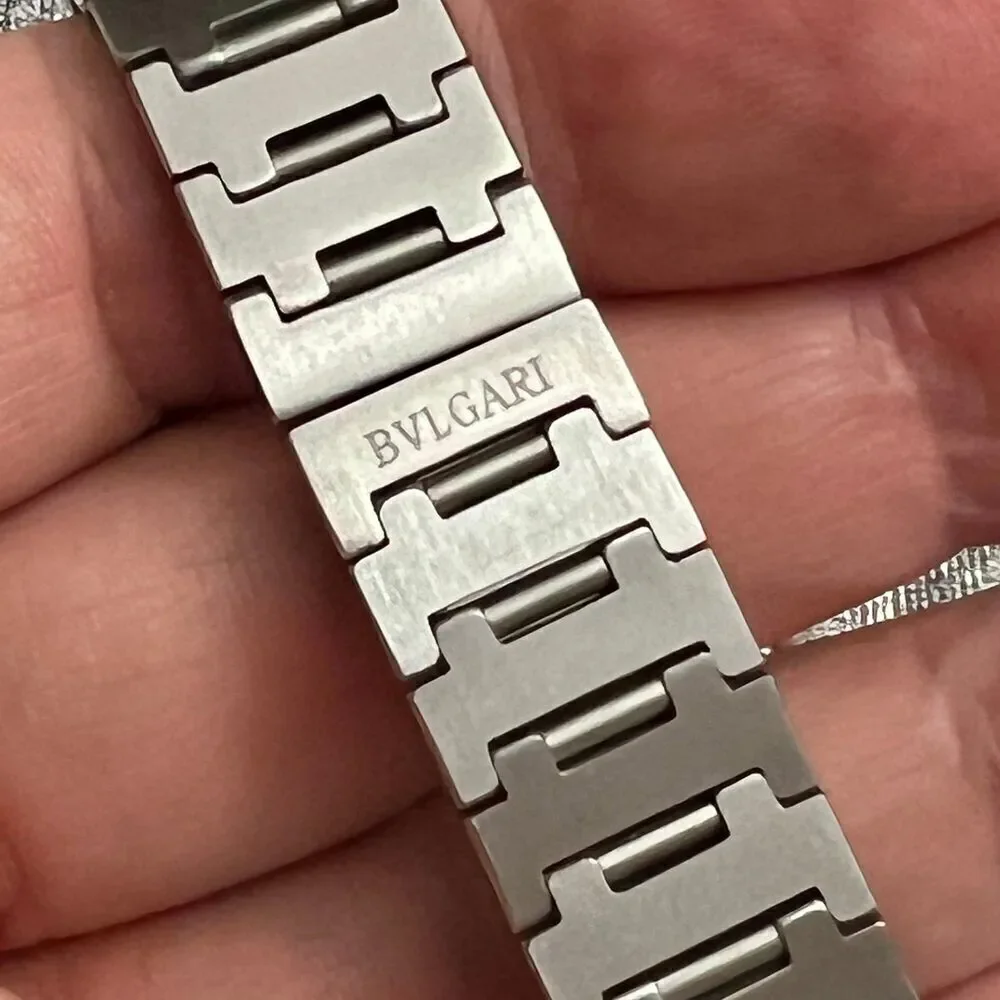 Bvlgari Estate Sapphire Crystal Quartz Watch Stainless Steel 38 mm B12 - Picture 2 of 5
